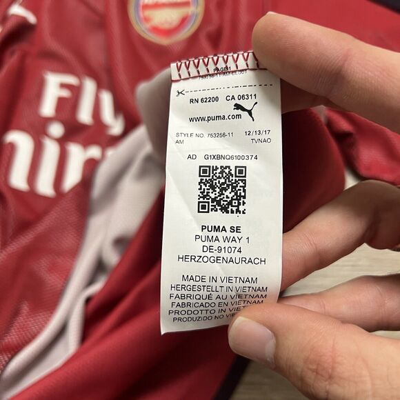 Men's Puma Arsenal 2017 Stadium Jersey Red 753256-11 Size XL - Picture 7 of 8